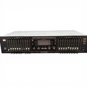 BSR EQ-3000 Stereo Frequency Graphic Equalizer Spectrum Analyzer - Black